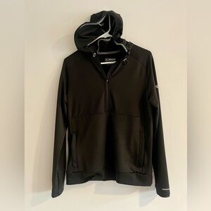 Mizuno Black Half Zip Hoodie, Size Meduim